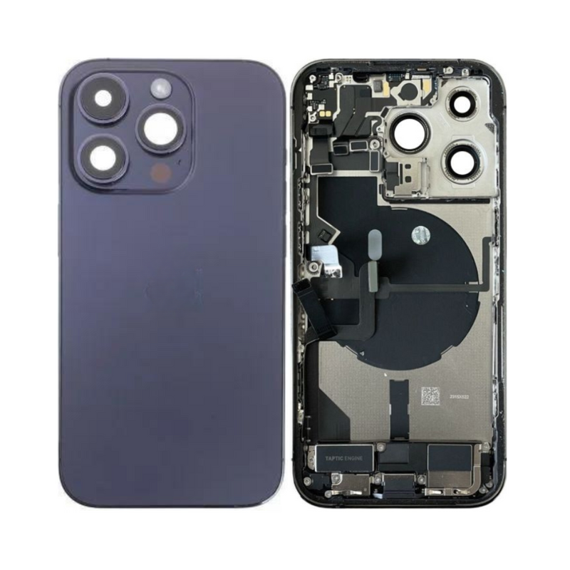 OEM Pulled iPhone 14 Pro Max Housing (A Grade) with Small Parts Installed - Deep Purple (with logo)