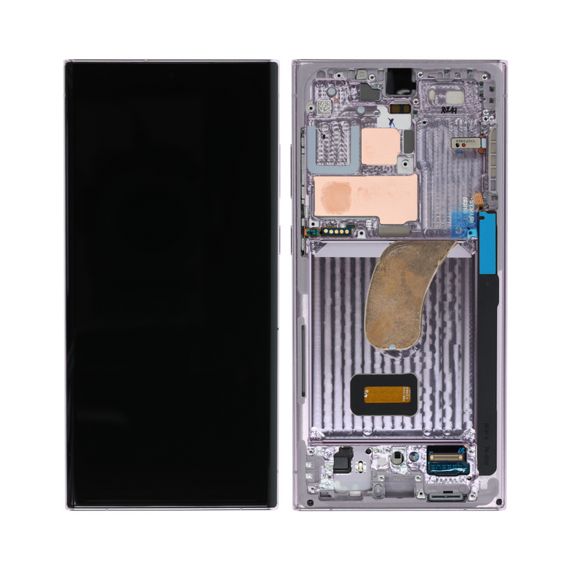 Samsung Galaxy S23 Ultra OLED Assembly with Frame - Lavender (Aftermarket +)