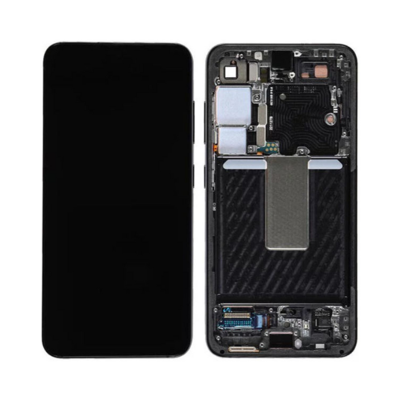 Samsung Galaxy S24 - OLED Assembly with Frame (Service Pack) - Onyx Black