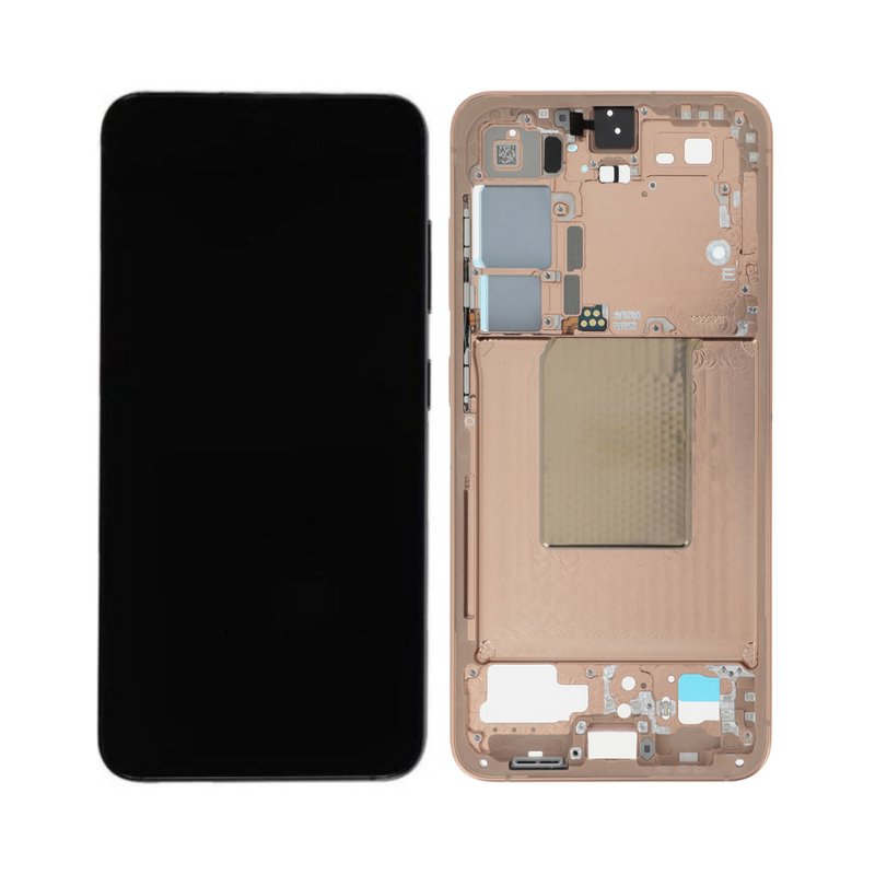 Samsung Galaxy S24 Plus - OLED Assembly with Frame (Service Pack) - Sandstone Orange