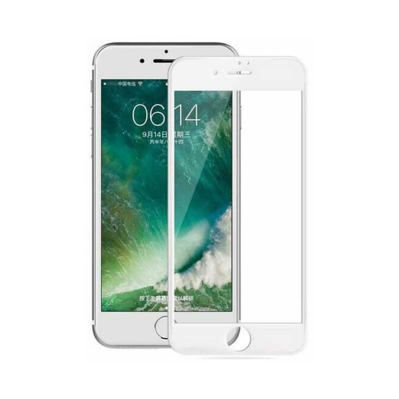 iPhone 7P - Tempered Glass (Super D / Full Glue) (White)