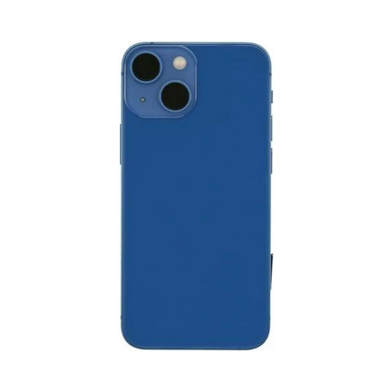 OEM Pulled iPhone 13 Mini Housing (A-/B+ Grade) with Small Parts Installed - Blue (with logo)