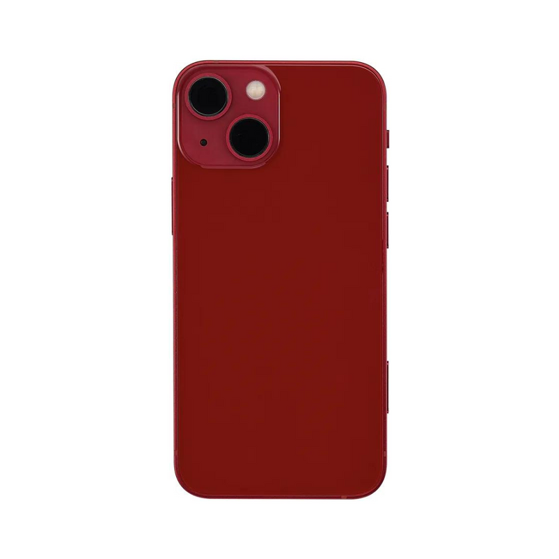 OEM Pulled iPhone 13 Mini Housing (A-/B+ Grade) with Small Parts Installed - Red (with logo)