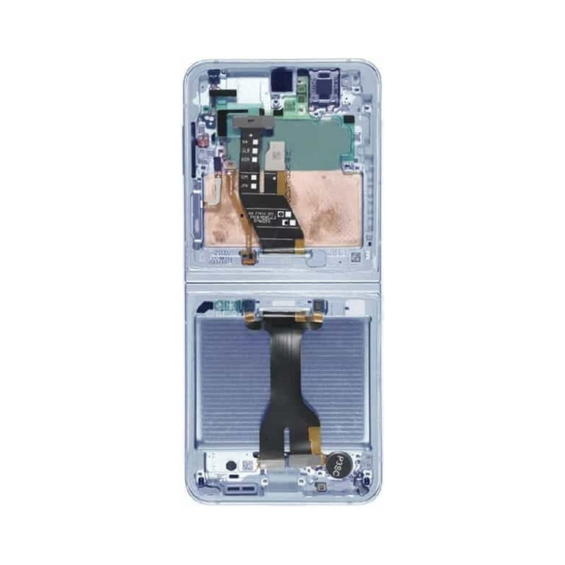 Samsung Galaxy Z Flip 6 - OLED Assembly with Frame - Blue (Service Pack)