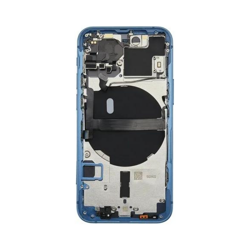 OEM Pulled iPhone 13 Mini Housing (A-/B+ Grade) with Small Parts Installed - Blue (with logo)