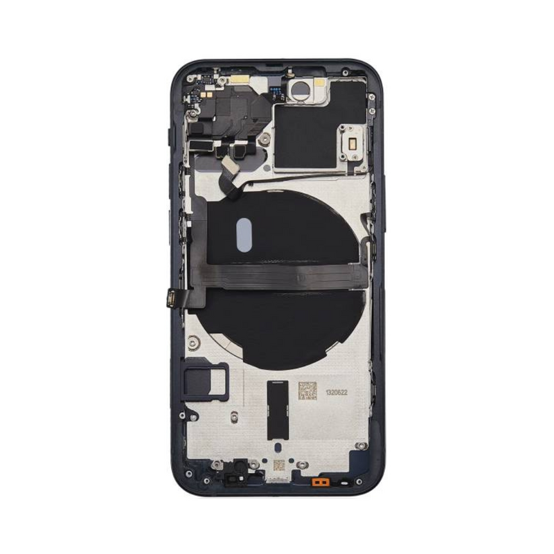 OEM Pulled iPhone 13 Mini Housing (A-/B+ Grade) with Small Parts Installed - Midnight (with logo)