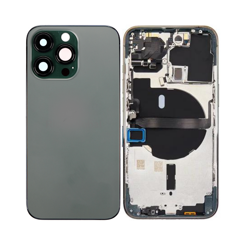 OEM Pulled iPhone 13 Pro Max Housing (A-/B+ Grade) with Small Parts Installed - Alpine Green (with logo)