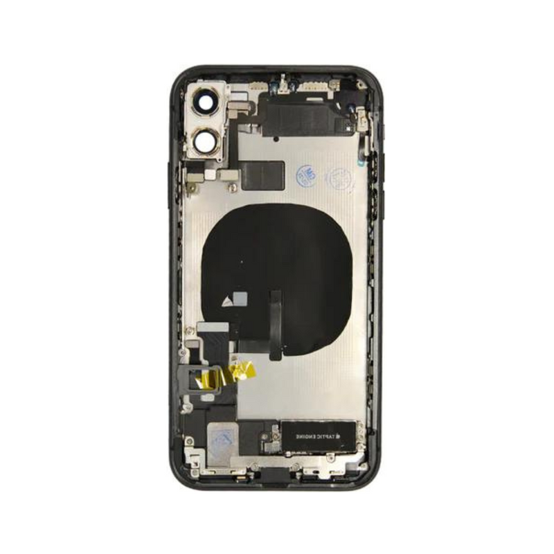 OEM Pulled iPhone 12 Housing (A-/B+ Grade) with Small Parts Installed - Black (with logo)