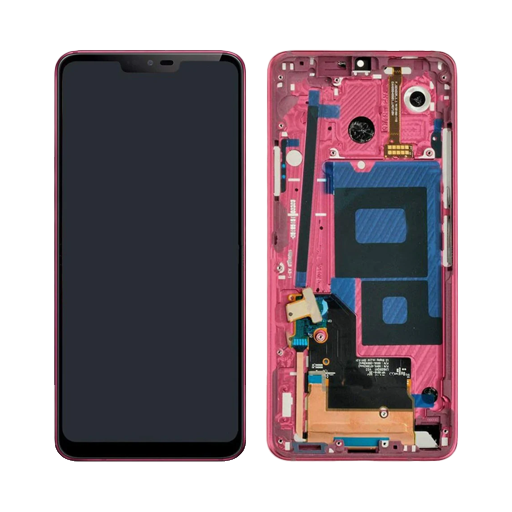 LG G7 ThinQ LCD Assembly - Original with Frame (Raspberry Rose)