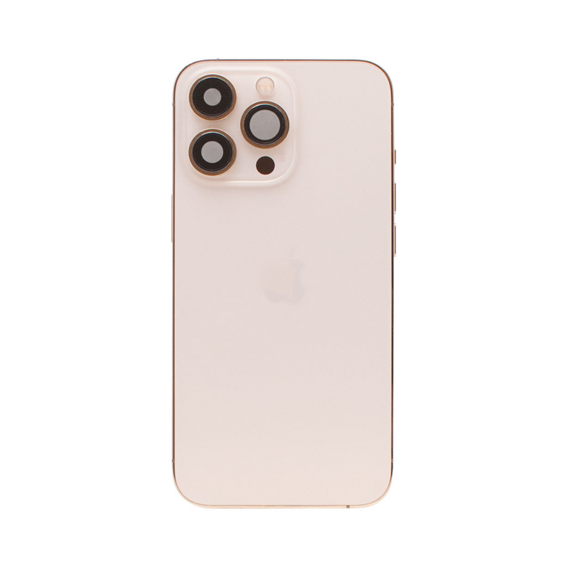 OEM Pulled iPhone 13 Pro Housing (A-/B+ Grade) with Small Parts Installed - Gold (with logo)