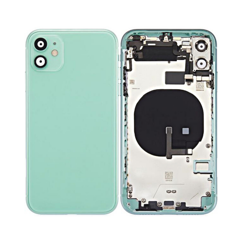 OEM Pulled iPhone 11 Housing (A-/B+ Grade) with Small Parts Installed - Green (with logo)