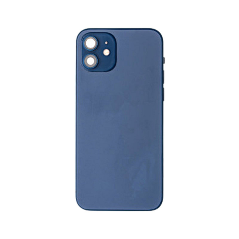 OEM Pulled iPhone 12 Mini Housing (A-/B+ Grade) with Small Parts Installed - Blue (with logo)