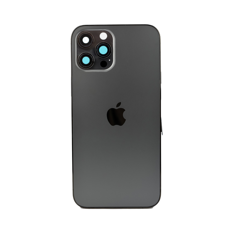 OEM Pulled iPhone 12 Pro Housing (A-/B+ Grade) with Small Parts Installed - Graphite (with logo)