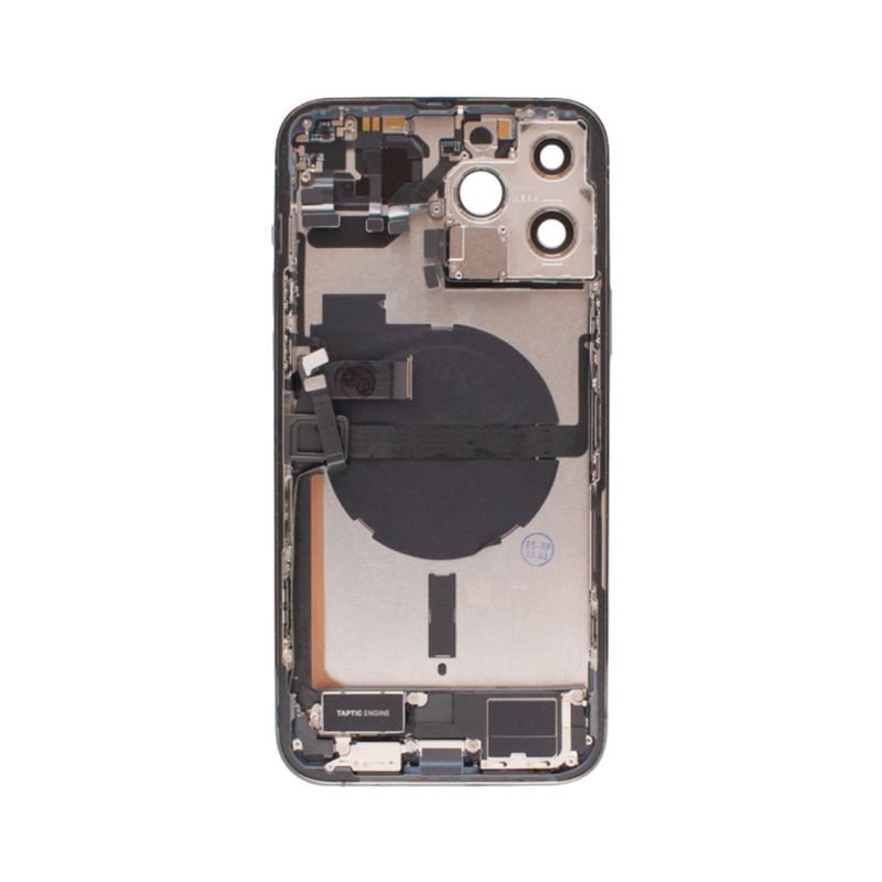 OEM Pulled iPhone 14 Pro Housing (A-/B+ Grade) with Small Parts Installed - Space Black (with logo)