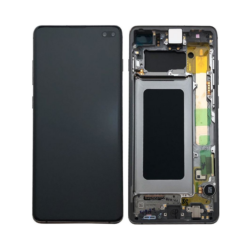 Samsung Galaxy S10 Plus - Original Pulled LCD Assembly with frame (Grade B) - Prism Black