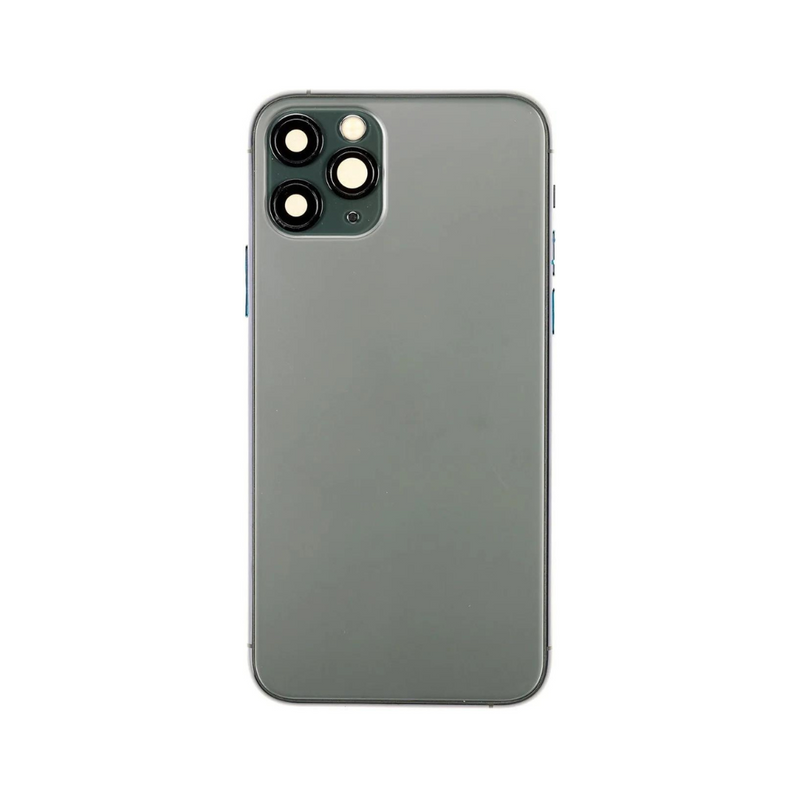 OEM Pulled iPhone 11 Pro Housing (A-/B+ Grade) with Small Parts Installed - Midnight Green (with logo)