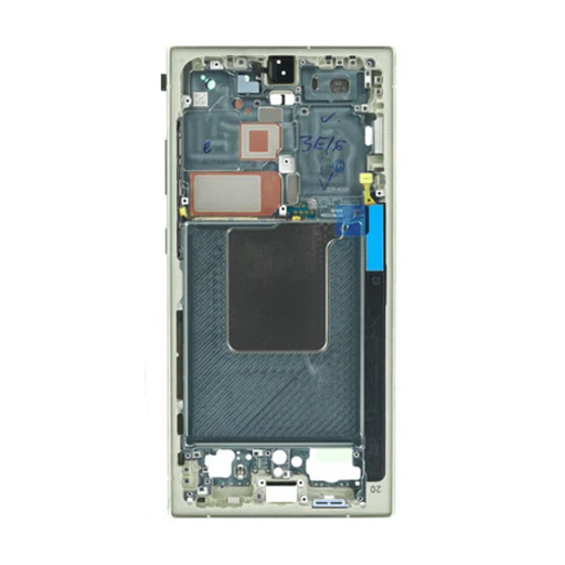 Samsung Galaxy S24 Ultra - OLED Assembly with Frame (Service Pack) - Titanium Green