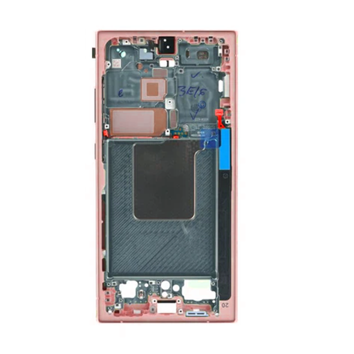 Samsung Galaxy S24 Ultra - OLED Assembly with Frame (Service Pack) - Titanium Orange