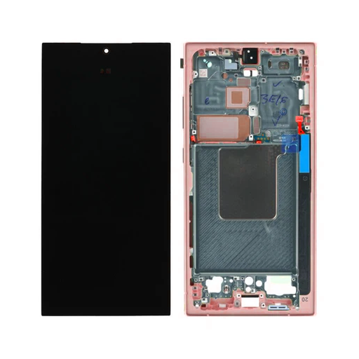 Samsung Galaxy S24 Ultra - OLED Assembly with Frame (Service Pack) - Titanium Orange