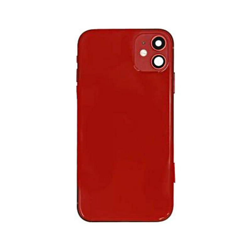 OEM Pulled iPhone 11 Housing (A-/B+ Grade) with Small Parts Installed - Red (with logo)