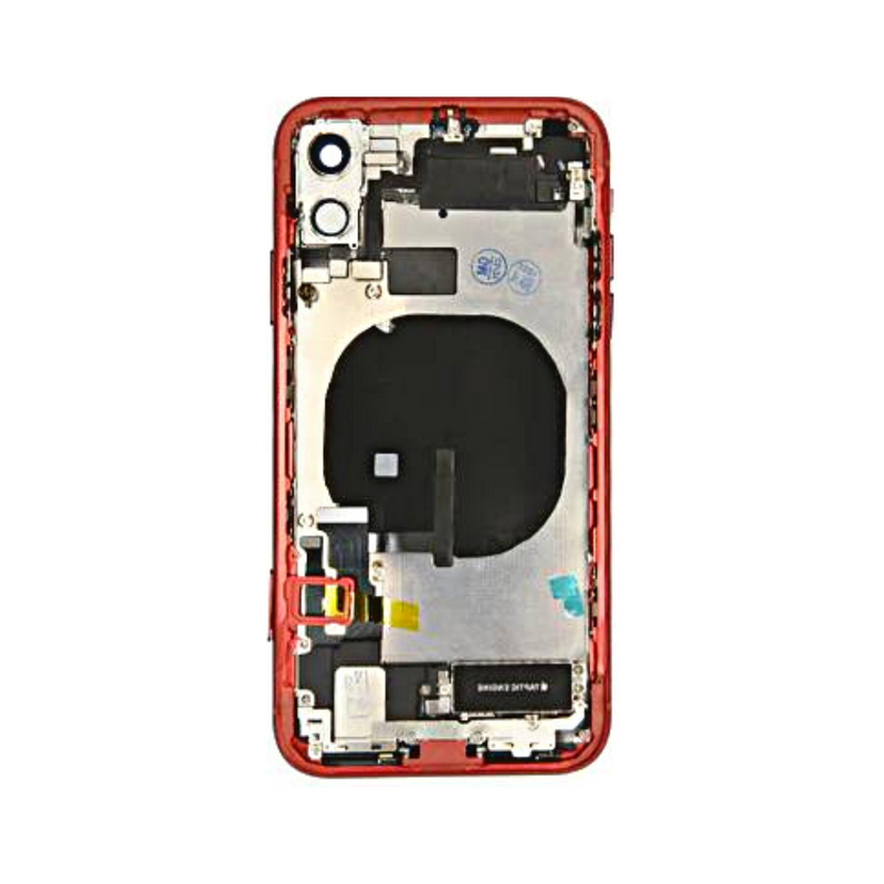 OEM Pulled iPhone 11 Housing (A-/B+ Grade) with Small Parts Installed - Red (with logo)