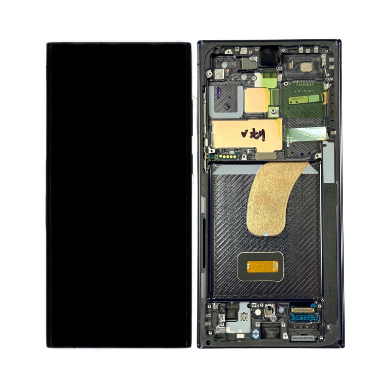 Samsung Galaxy S23 Ultra OLED Assembly with Frame - Green (Aftermarket +)