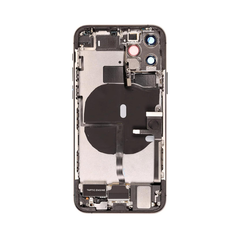 OEM Pulled iPhone 11 Pro Max Housing (A-/B+ Grade) with Small Parts Installed - Space Grey (with logo)