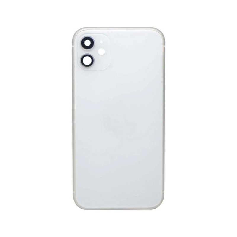 OEM Pulled iPhone 12 Housing (A-/B+ Grade) with Small Parts Installed - White (with logo)