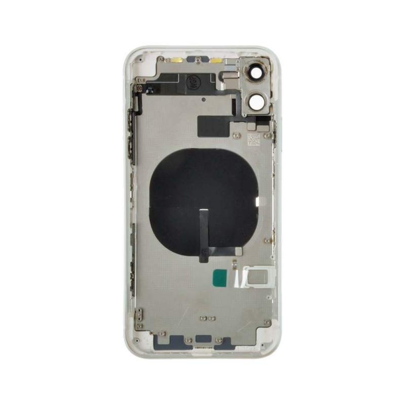 OEM Pulled iPhone 12 Mini Housing (A-/B+ Grade) with Small Parts Installed - White (with logo)