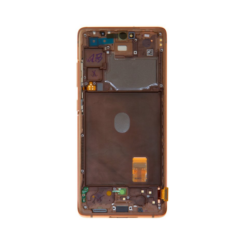 Samsung Galaxy S20 FE 5G OLED Assembly with Frame - Cloud Orange (Aftermarket +)