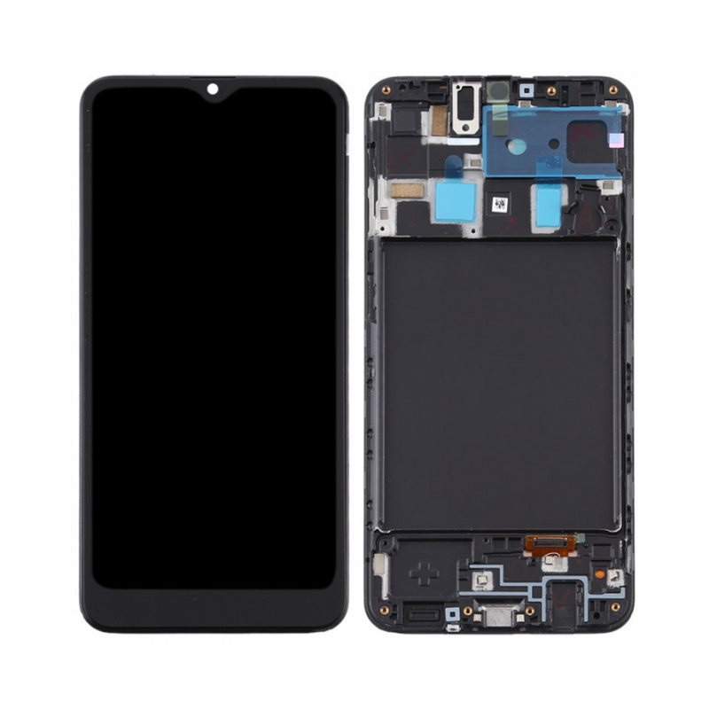 Samsung Galaxy A20 OLED Assembly with Frame - Cream (Aftermarket +)