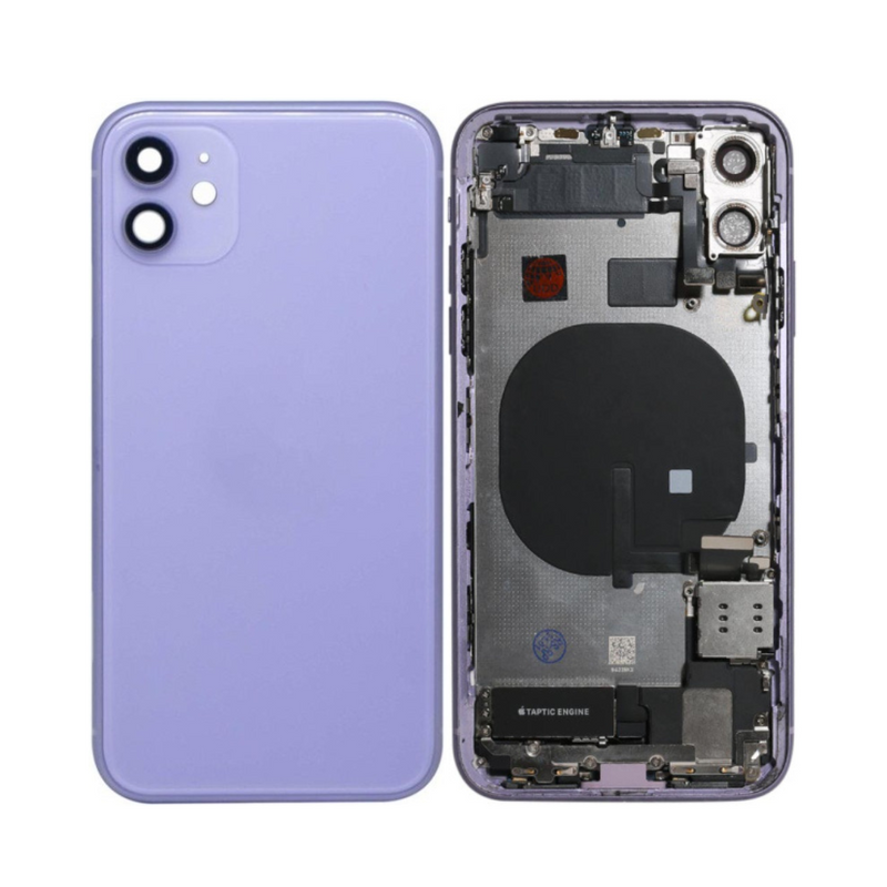 OEM Pulled iPhone 12 Housing (A-/B+ Grade) with Small Parts Installed - Purple (with logo)