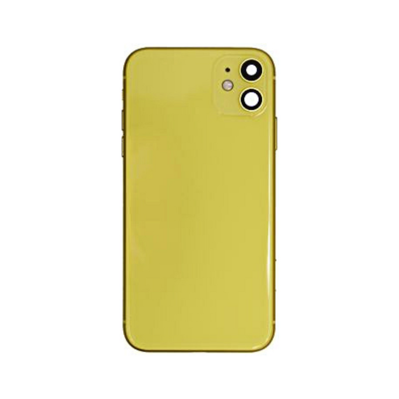 OEM Pulled iPhone 11 Housing (A-/B+ Grade) with Small Parts Installed - Yellow (with logo)