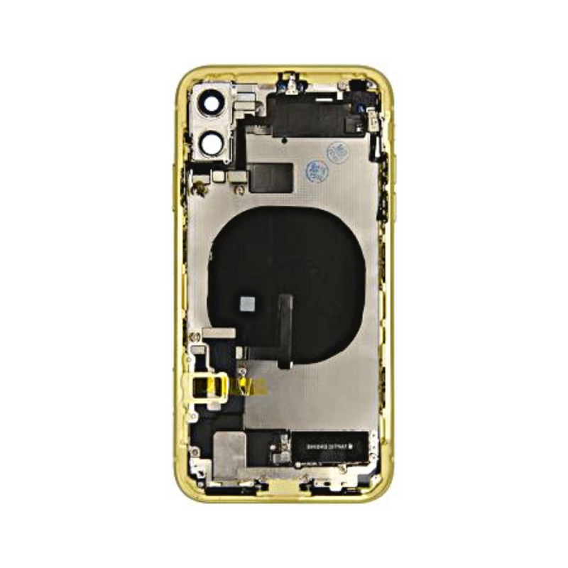 OEM Pulled iPhone 11 Housing (A-/B+ Grade) with Small Parts Installed - Yellow (with logo)